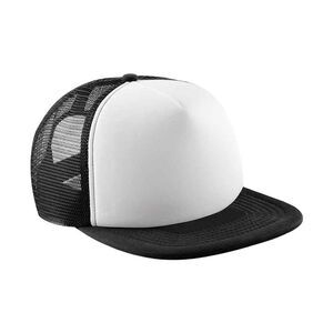 Beechfield Childrens/Kids Vintage  Trucker Cap / Black/White
